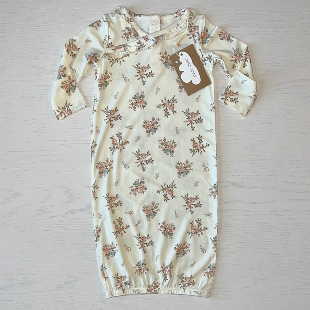 Angel Dear Bamboo Kimono Gown Vintage Rosebud 0-3 months